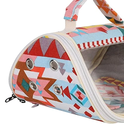 Cat Carrier Guinea Pig Travel Bag, Hamster Bed, Portable Hamster Breathable Bag, Travel Tote Bag Pet Carrier (Color : Brass) - Image 3