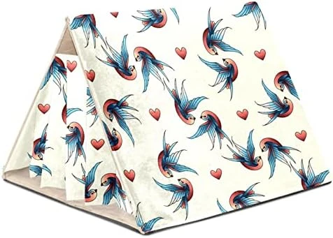 Y-DSIWX Guinea Pig Hideout House Bed, Burger Donut Hot Dog Pizza Flat Food Pattern Rabbit Cave, Squirrel Chinchilla Hamster Hedgehog Nest Cage - Image 9