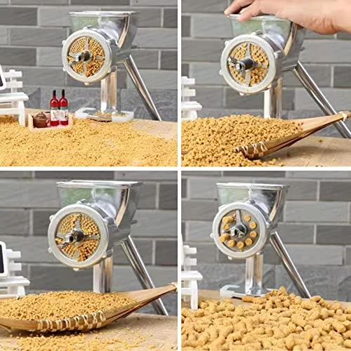XUCS Animal Feed Food Pellet Machine, Manual Pet Dog Cat Fishing Bait Feed Maker, Small Granulator Pelleter, Including 1.5/2.0/2.5/3.0/4.0/5.0/6.0mm Full Set Molds - Image 5