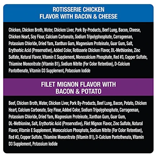 CESAR Soft Wet Dog Food Loaf In Sauce Rotisserie Chicken Flavor With Bacon & Cheese And Filet Mignon Flavor With Bacon & Potato Variety Pack, (24) 3.5 Oz. Easy Peel Trays - Image 3