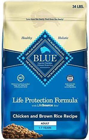 Blue Buffalo Dog Food, Life Protection Formula, Natural Chicken & Brown Rice Flavor, Adult Dry Dog Food, 34 Lb Bag - Image 8