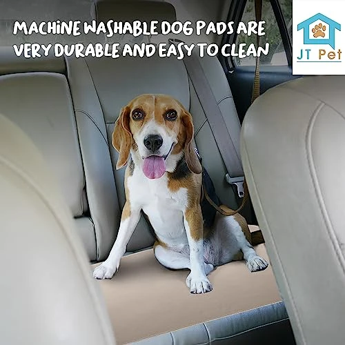 JT Pet Guinea Pig Cage Liner - Pack Of 4 Washable Pee Pads For Dogs, Smooth Fleece Guinea Pig Bedding For Cage & Crates, Reusable & Waterproof Puppy Pee Pads - 36x24 Inches, Brown Grey - Image 4