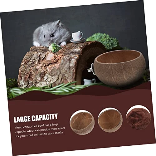 EVANEM 1 Set Hamster Nest Rabbit Water Bowl Squirrel Feeders Bird Cage Feeder Hamster Feeding Bowls Hamster Food Feeder Parrot Feeder Guinea Pig Cage Feeder Hamster Pet Feeder Pet Waterer - Image 2