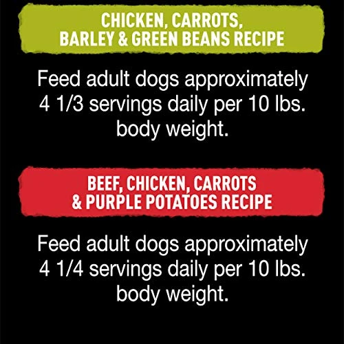 CESAR WHOLESOME BOWLS Adult Soft Wet Dog Food Toppers Variety Pack, Chicken, Carrots, Barley & Green Beans Recipe And Beef, Chicken, Purple Potatoes & Carrots Recipe, (6) 3 Oz. Bowls - Image 5
