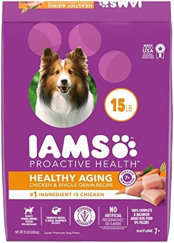 IAMS Healthy Aging Adult Dry Dog Food For Mature And Senior Dogs With Real Chicken, 7 Lb. Bag - Image 6