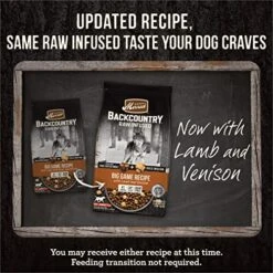 Merrick Backcountry Raw Infused Grain Free Dog Food, Big Game Recipe, Freeze Dried Dog Food - 20.0 LB Bag