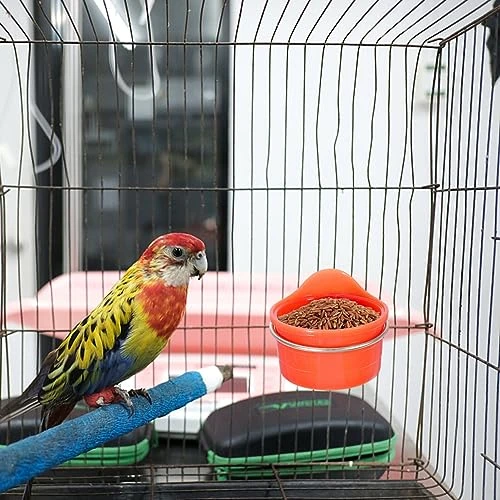 GANAZONO 2Pcs Bird Feeding Cups Hanging Parrot Pet Food Water Bowls Dish Hanging Pet Crate Bowl Coop Cup For Dog Cat Bird Small Animals - Image 2