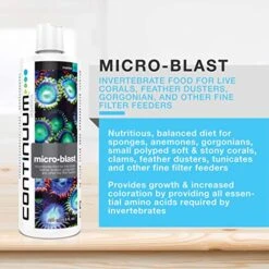Continuum Aquatics Brightwell Aquatics Micro-Blast - Invertebrate Food For Live Corals, Feather Dusters, Gorgonians, And Other Fine Filter Feeders, 20 Liter
