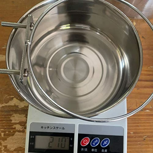 RiamxwR Pet Food Water Bowl With Clamp Holder Stainless Steel Coop Cup Hanging Feeder For Dog Bird Parrot Cat Rabbit Wall Mounted Pet Dog Cat Feeder Parrot Feeding Cups Birds Food Dish - Image 3