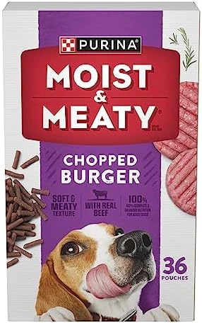 Purina Moist And Meaty Dog Food Chopped Burger Soft Dog Food Pouches - 36 Ct. Pouch - Image 4