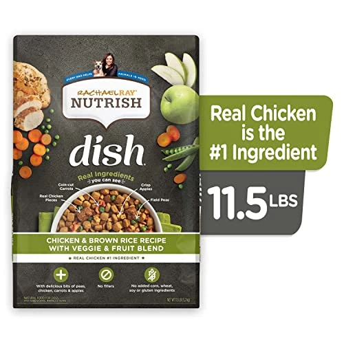 Rachael Ray Nutrish Dish Premium Dry Dog Food, Chicken & Brown Rice Recipe With Veggies & Fruit, 11.5 Pound - Image 3