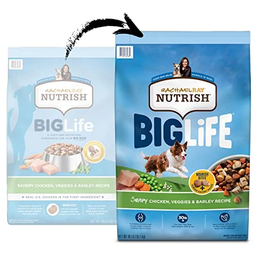 Rachael Ray Nutrish Big Life Dry Dog Food, Savory Chicken, Barley & Veggies, 40 Pounds - Image 4