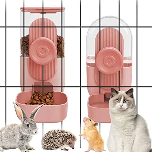 Hanging Automatic Food Water Dispenser,Ufanittel 35oz Auto Gravity Rabbit Feeder And Waterer Set,Cage Pet Hanging Self Dispenser Feeder For Rabbit Chinchilla Hedgehog Guinea Pig Ferret Kitty Puppy - Image 7