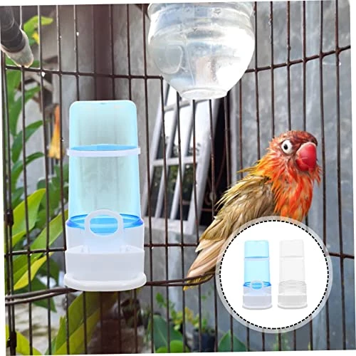 EVANEM 2pcs Parrot Supplies Feeders Drinker Pigeon Feeder Bottle Bowl Water No- No Spill Gravity Food Budgie Cockatiel Pet Plastic Lovebirds Bird Container Cage Automatic Hanging - Image 3
