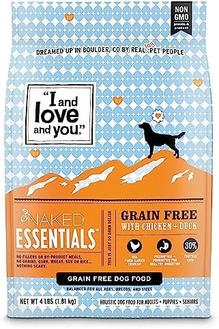 "I And Love And You" Trial Size Naked Essentials Chicken & Duck Grain Free Dry Dog Food, 4 LB - Image 7