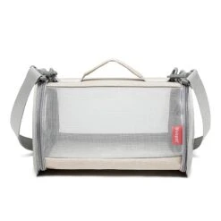 GENERIC Portable Travel Small Animal Carrier Bag Guinea Pig Carrier Bird Rabbit Turtle Carrier Cage Portable Travel Hamster Small Pet Bag Bird Rabbit Guinea Pig Squirrel Breathable Hangbag(Khaki)