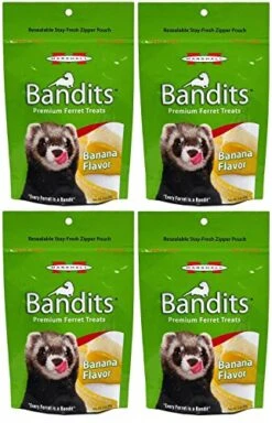 Marshall Bandits Ferret Treat, 3-Ounce, Banana (Pack Of 4)