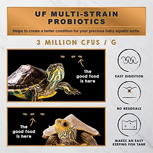 Ultra Fresh Floating Baby Turtle Food, All Natural Ingredients, Wild Sword Prawn, Calcium Vitamin D Enriched For Picky Aquatic Baby & Juvenile Turtles, Baby Turtle Nutri Stick 15 Oz - Image 3