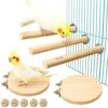 JYDQM 10pcs/Set Pet Bird Chew Toys Parrot Perches Stand Platform Cage Toy Paw Grinding Toys For Parrot Bites Parakeet Bird Product