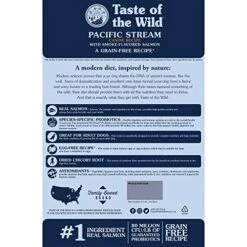 Taste Of The Wild Pacific Stream Grain-Free Dry Dog Food With Smoke-Flavored Salmon 5lb