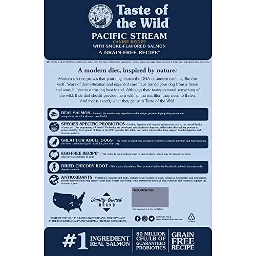 Taste Of The Wild Pacific Stream Grain-Free Dry Dog Food With Smoke-Flavored Salmon 5lb