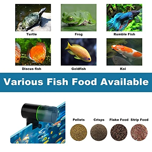 FREESEA Aquarium Automatic Fish Feeder: Vacation Timer Feeder For Fish Tank Electric Adjustable Auto Fish Food Dispenser 0.05 Gal & Two Fixed Methods - Image 2