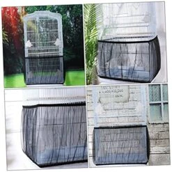 Yardwe Bird Cage Bird Cages For Parrots Catcher Cover Bird Cage Mesh Skirt Birdcage Mesh Net Cover Gauze Black Birdcage Guard Birds Cage Supply Birdcage Food Catcher Mesh Parrot