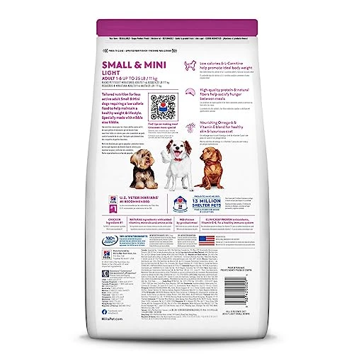 Hill's Science Diet Dry Dog Food, Adult, Light, Small Paws, Chicken Meal & Barley Recipe, 15.5 Lb. Bag - Image 2