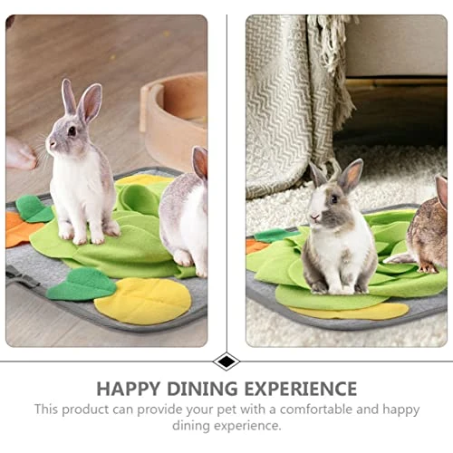 Ipetboom Teething Toy 2pcs Slow For Skills Animal Intelligence Eating Bunny Toys Dispenser Pig Cat Hunting Foraging Natural Ferret Enrichment Dog And Training Work Iq Rabbit Small Rug Toy - Image 3