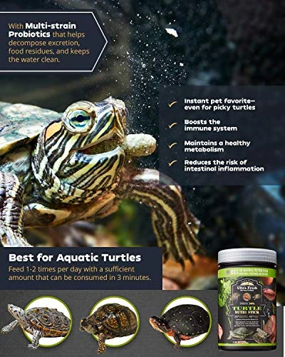 Ultra Fresh - Turtle Nutri Stick, Wild Sword Prawn, Calcium & Vitamin D Enriched Aquatic Turtle Food With Probiotics For Picky Turtles, Made From All Natural Ingredients 13.4 Oz - Image 5