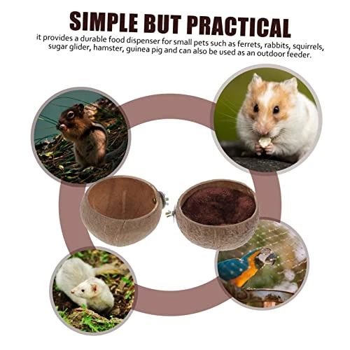 EVANEM 1 Set Hamster Nest Rabbit Water Bowl Squirrel Feeders Bird Cage Feeder Hamster Feeding Bowls Hamster Food Feeder Parrot Feeder Guinea Pig Cage Feeder Hamster Pet Feeder Pet Waterer - Image 3