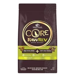 Wellness CORE RawRev Grain-Free Dry Dog Food, Natural Ingredients, Made In USA With Real Freeze-Dried Meat (Adult, Healthy Weight, 4 Lbs)