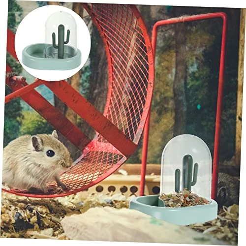 Balacoo Hamster Bath Sand 3pcs Hamster Feeder Hamster Bath Sand Pet Automatic Feeder Hamster Feeder Bowl Food Feeder For Hamster Hedgehog Feeder Abs Hamster Accessories - Image 3