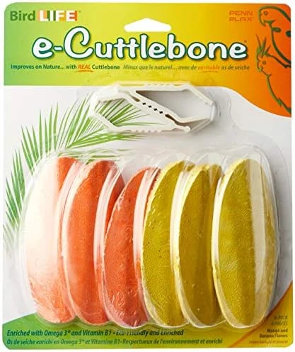 Penn-Plax Bird-Life Flavored E Cuttlebone 6 Pack – Mango & Banana – Enriched With Omega 3 And Vitamin B1 – Great For All Birds - Image 6