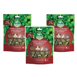 Oxbow (3 Pack) Simple Rewards Small Animal Treats Peppermint Oven Baked 2 Oz