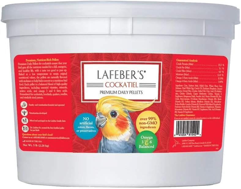 LAFEBER'S Premium Daily Diet Pellets Pet Bird Food, Made With Non-GMO And Human-Grade Ingredients, For Cockatiels, 5 Lb - Image 10