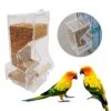 FILFEEL Automatic Bird Feeder, Acrylic Pet Birds Seeds Food Feeder Cage Toy Transparent Healthy Pet Simply Feed