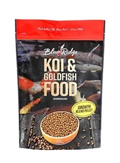 Blue Ridge Fish Food [2LB], Mini And 3/16" Floating Pellet, Koi And Goldfish Growth Formula Blend