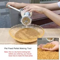 QINTH Pet Dog Cat Feed Maker, Manual Feed Pellet Machine, Birds Fishing Bait Granulator Pelleter, 1.5/2/2.3/2.5/3/3.5/4/5/6/7/8/9/10mm Molds Optional