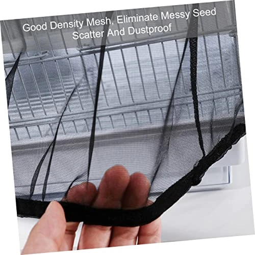 Yardwe Bird Cage Bird Cages For Parrots Catcher Cover Bird Cage Mesh Skirt Birdcage Mesh Net Cover Gauze Black Birdcage Guard Birds Cage Supply Birdcage Food Catcher Mesh Parrot - Image 5