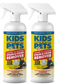Kids 'N' Pets – Instant All-Purpose Stain & Odor Remover – 27.05 Oz - (800 Ml) – Pack Of 2 - Proprietary Formula Permanently Eliminates Tough Stains & Odors – Even Urine Odors