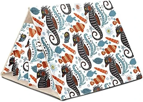 Y-DSIWX Guinea Pig Hideout House Bed, Burger Donut Hot Dog Pizza Flat Food Pattern Rabbit Cave, Squirrel Chinchilla Hamster Hedgehog Nest Cage - Image 5