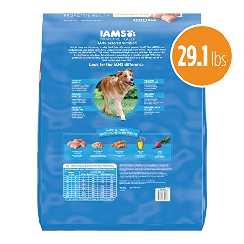 IAMS Adult Healthy Weight Control Dry Dog Food With Real Chicken, 29.1 Lb. Bag - Image 2