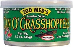 Zoo Med Can O' Jumbo Sized Grasshoppers 1.2 Oz - Pack Of 10