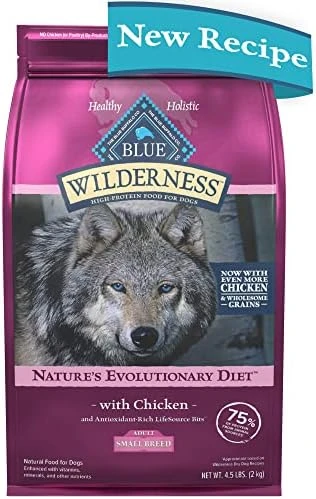 Blue Buffalo Wilderness High Protein Natural Small Breed Adult Dry Dog Food Plus Wholesome Grains, Chicken 13 Lb Bag - Image 4