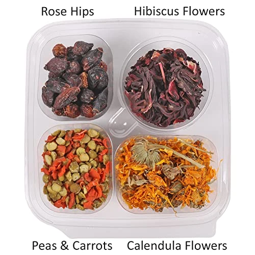 Herbivore Treat Variety Pack (9 Oz.) - Healthy Natural Treat Assortment - Dried Flowers & Vegetables - Guinea Pigs, Rabbits, Chinchillas, Squirrels, Hamsters, Prairie Dogs, Degus & Other Small Pets - Image 2