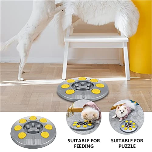 Balacoo Dog Puzzle Toys Spill Proof Dog Bowl Slow Feed Dog Bowl Snuffle Toy Dog Feeding Plate Low Feeding Training Preventing Choking Dog Puzzle Toys Spill Proof Dog Bowl - Image 3