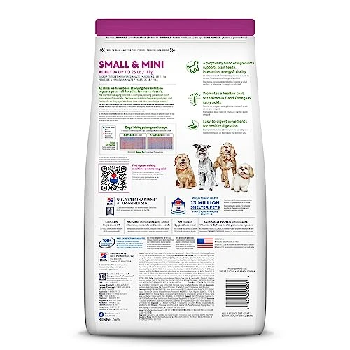 Hill's Science Diet Adult 7+ Senior Vitality Small & Mini Dry Dog Food, 12.5 Lb. Bag - Image 2
