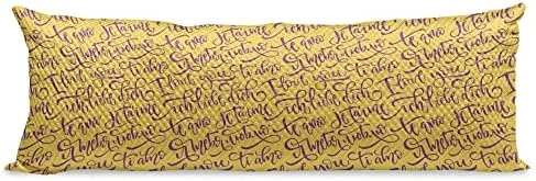 Lunarable Dog Bone Body Pillow Cover, Cartoon Food For Dog Treat Pattern With Silhouette Zigzag Background, Soft Comfortable Zippered Side Sleeper Pillow Case, 20" X 55", White And Dark Blue - Image 5