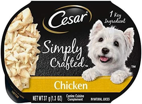 CESAR Simply Crafted Adult Wet Dog Food Meal Topper, Beef, Chicken, Purple Potatoes, Peas & Carrots, (10) 1.3 Oz. Tubs - Image 10